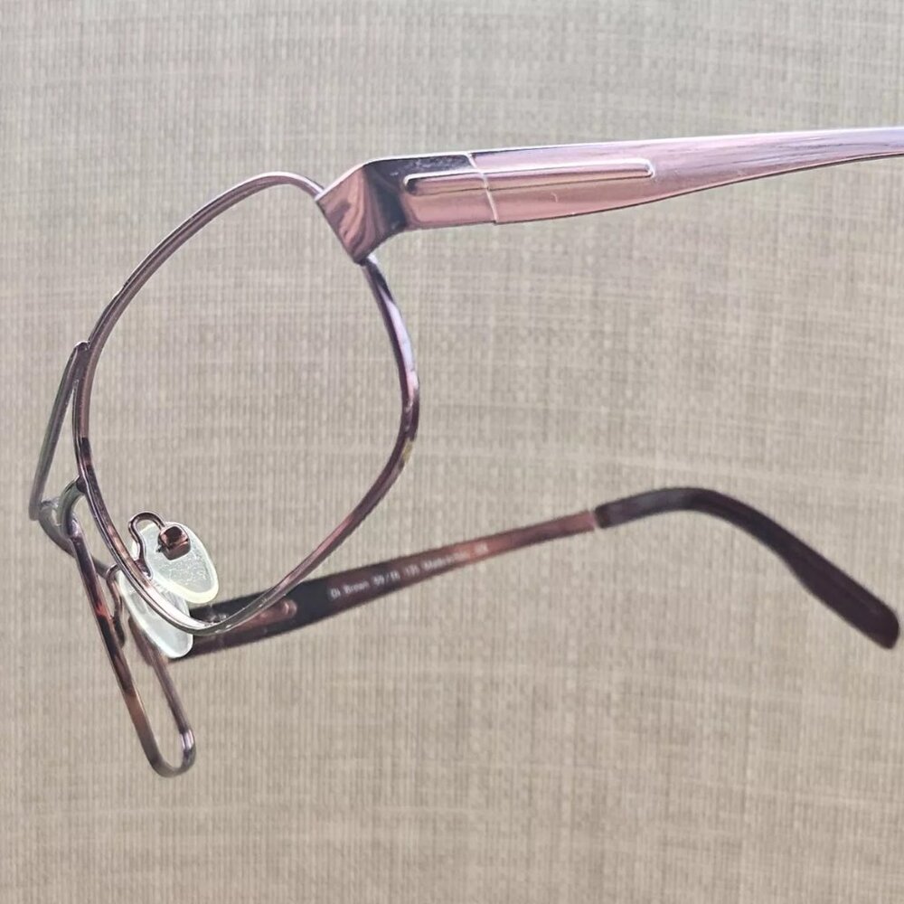 Kirkland Signature Men Eyeglasses Frederick Dark Brown Tone Glasses Made Italy